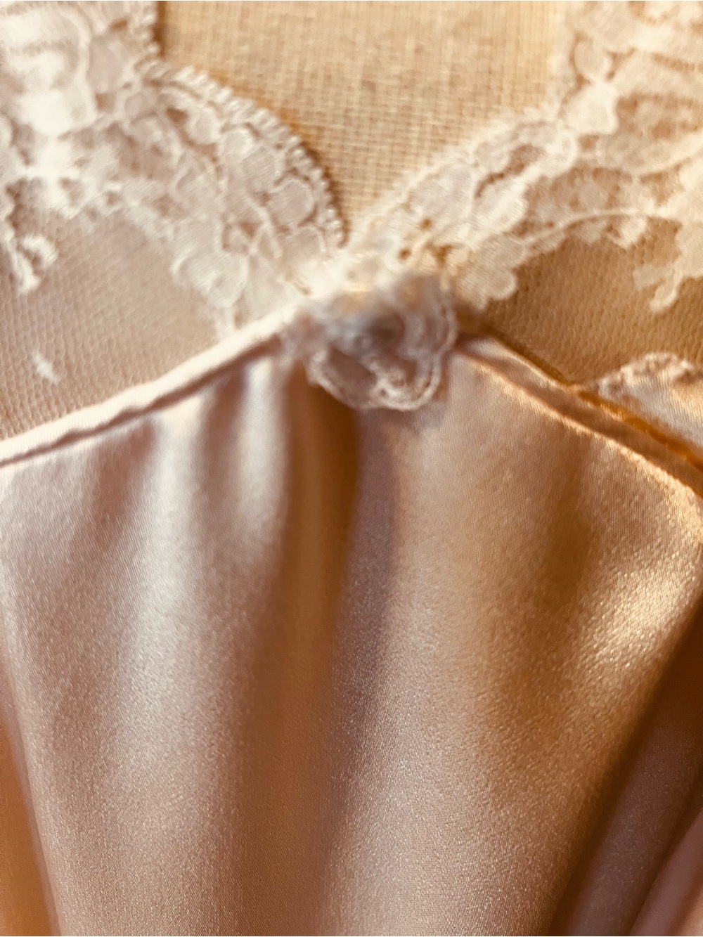 VTG Miss Dior Blush Pink Lace Trim Ballet Length Chemise S - Picture 4 of 7
